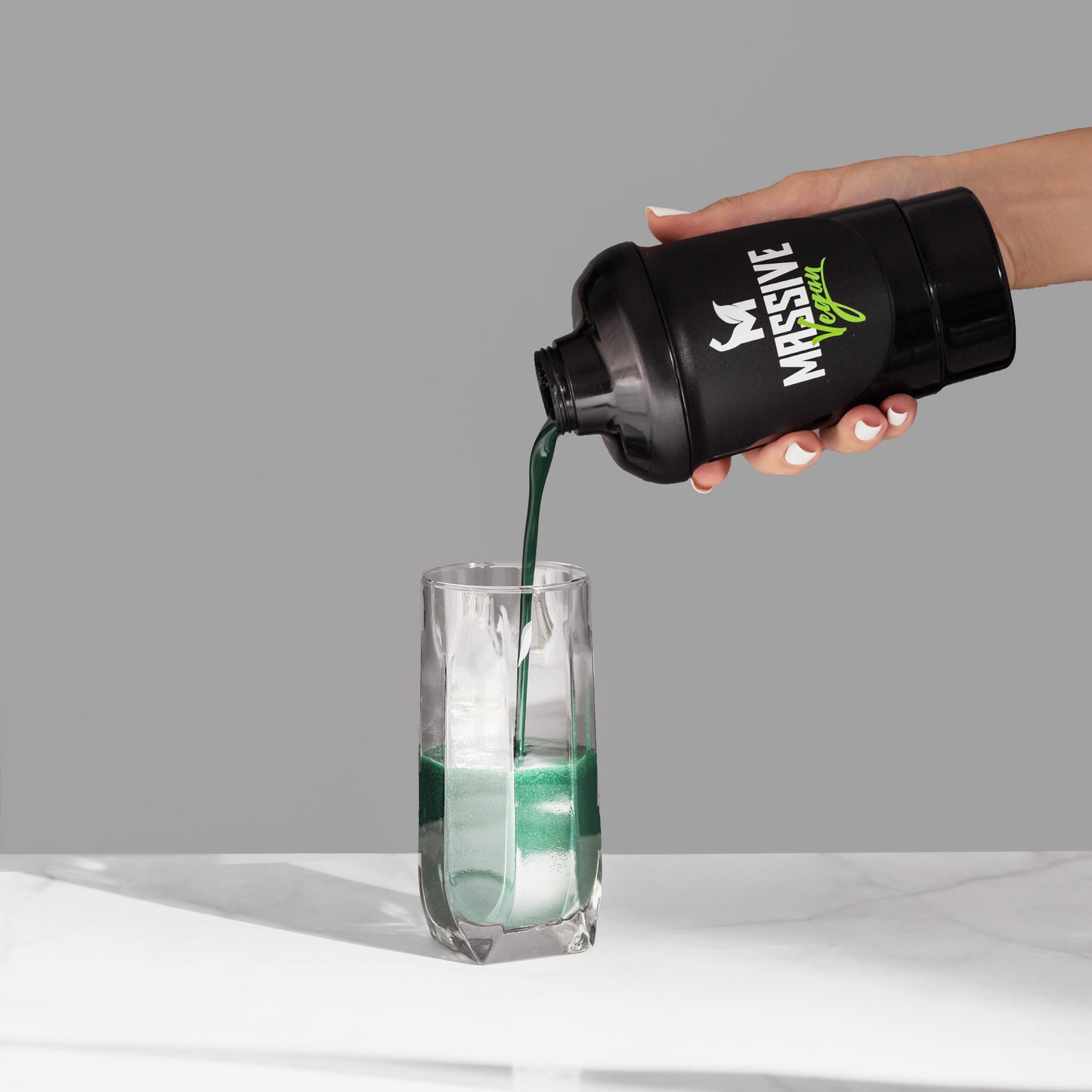 BPA Free Shaker, Black, 300ml with Spare Reservoir