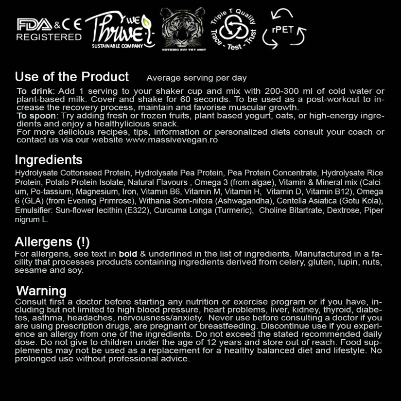 Organic Vegan Hydrolyzed Protein, 907g, 30 servings