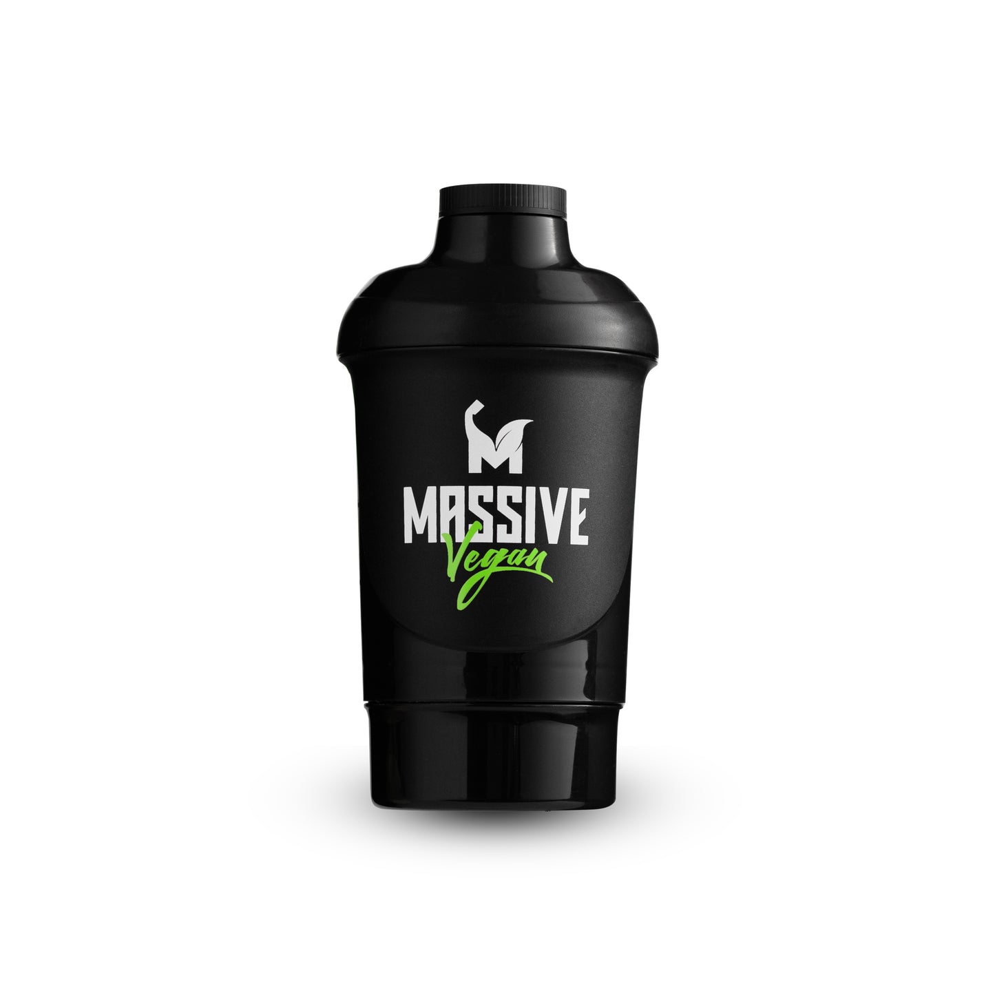 BPA Free Shaker, Black, 300ml with Spare Reservoir