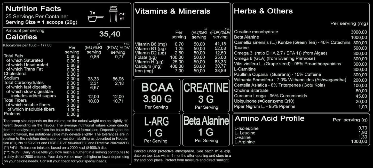 Bio végétalien préménagé, sans caféine, 500g, 25 parties