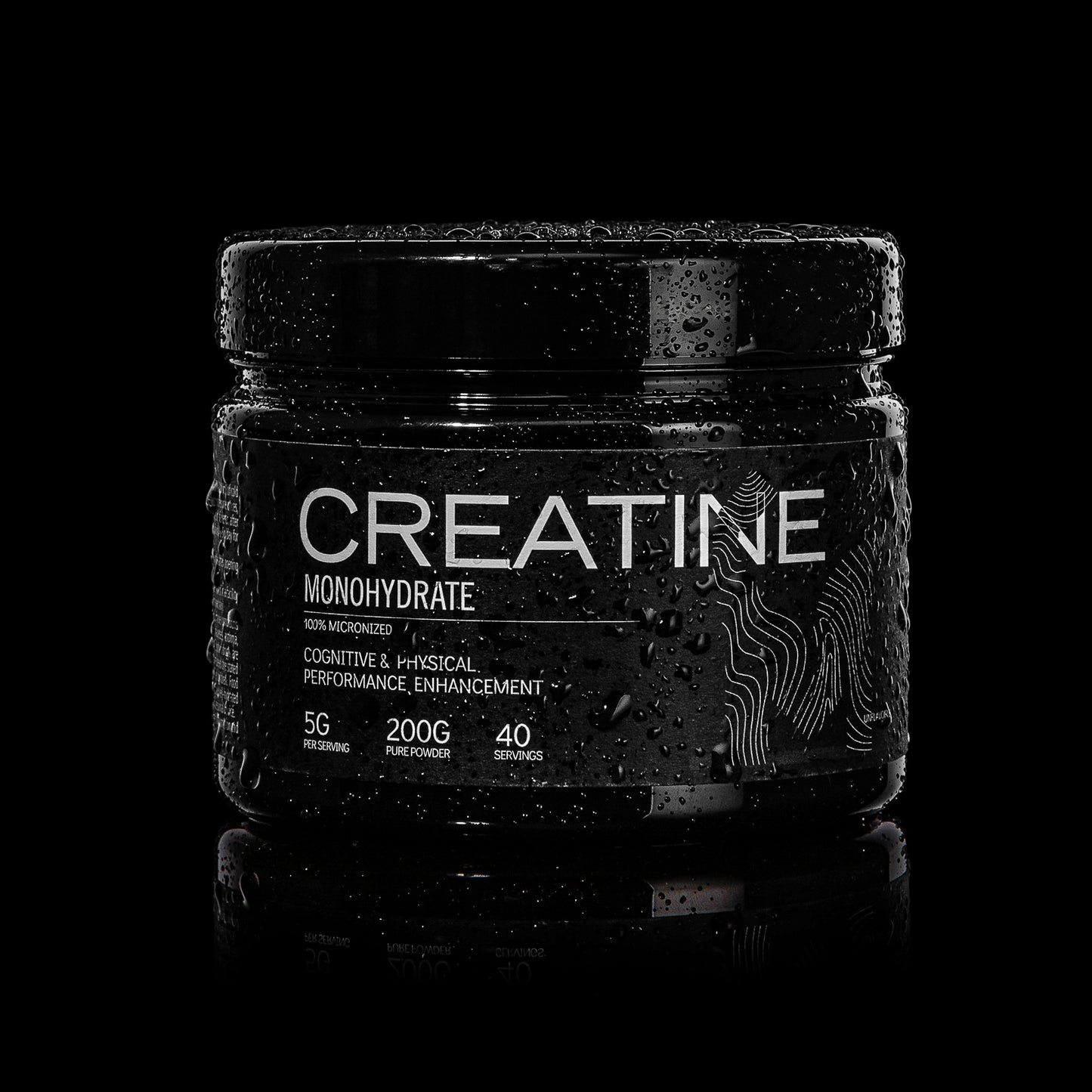 Pure Creatine Monohydrate, 100% Micronized, Vegan 200g, 40 servings