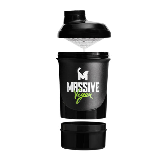 Shaker BPA kostenlos, schwarz, 300 ml mit Reserve